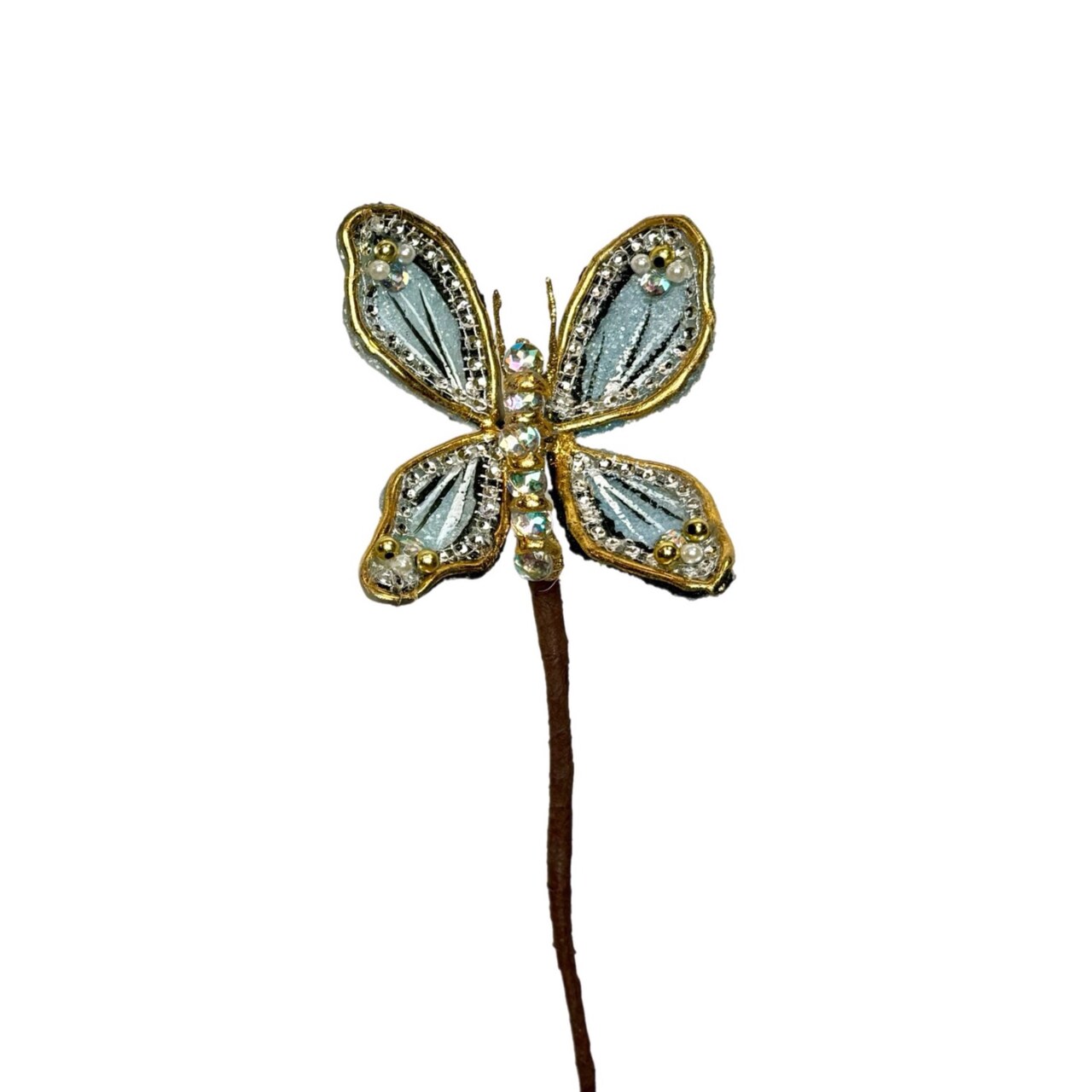 Jeweled Butterly Stem - Final sale / Non-returnable and Non-refundable